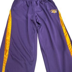 Los Angeles Lakers Track Pants NBA Warm Up Polyester Large